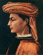 UCCELLO, Paolo Portrait of a Young Man wt oil on canvas